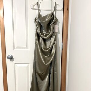 Birdy Grey Lydia shiny satin bridesmaid dress